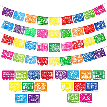 Boao Mexican party banner 4-pack view shows festive ready-to-hang decor for celebrations