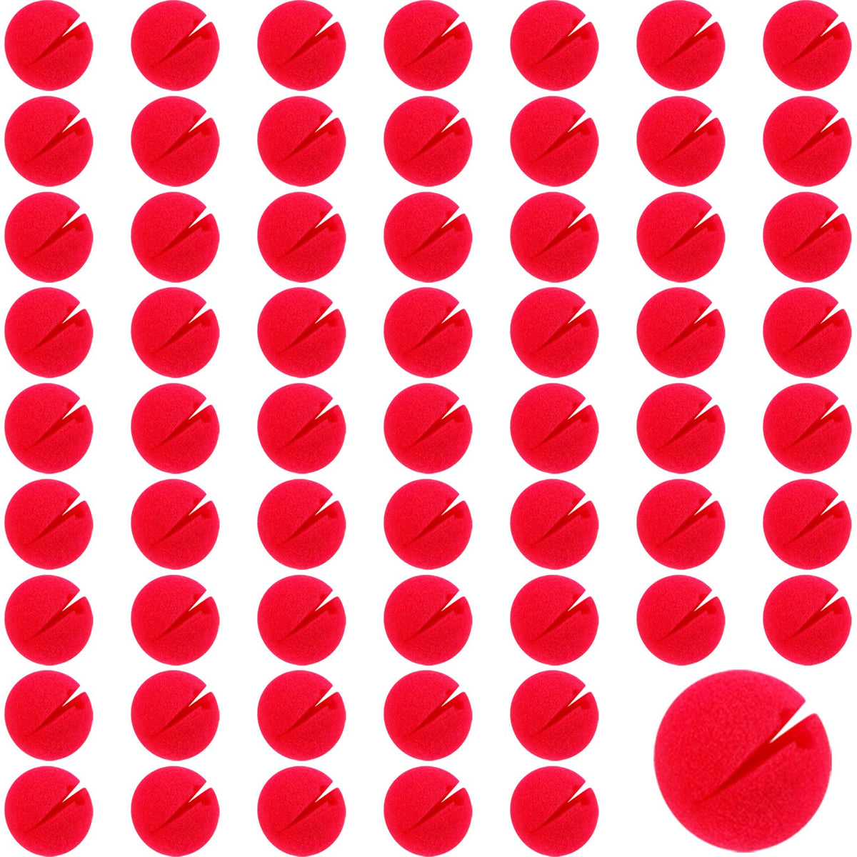 Boao red clown nose packaging close-up, lightweight foam for quick wear