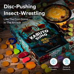 Allplay Kabuto Sumo wooden discs highlighting tactile gameplay.