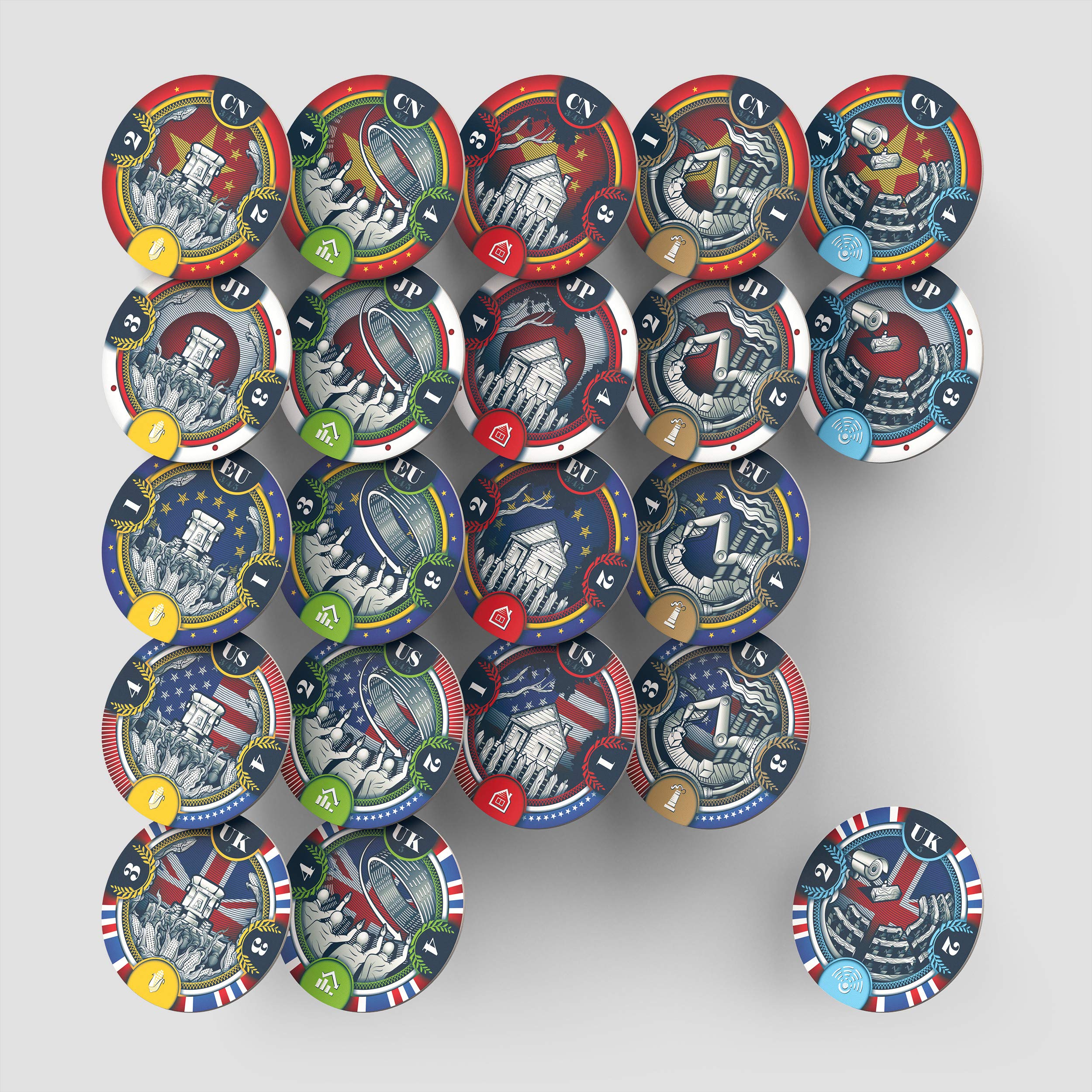 Allplay QE tokens and pieces offer tactile bidding cues and durable components.