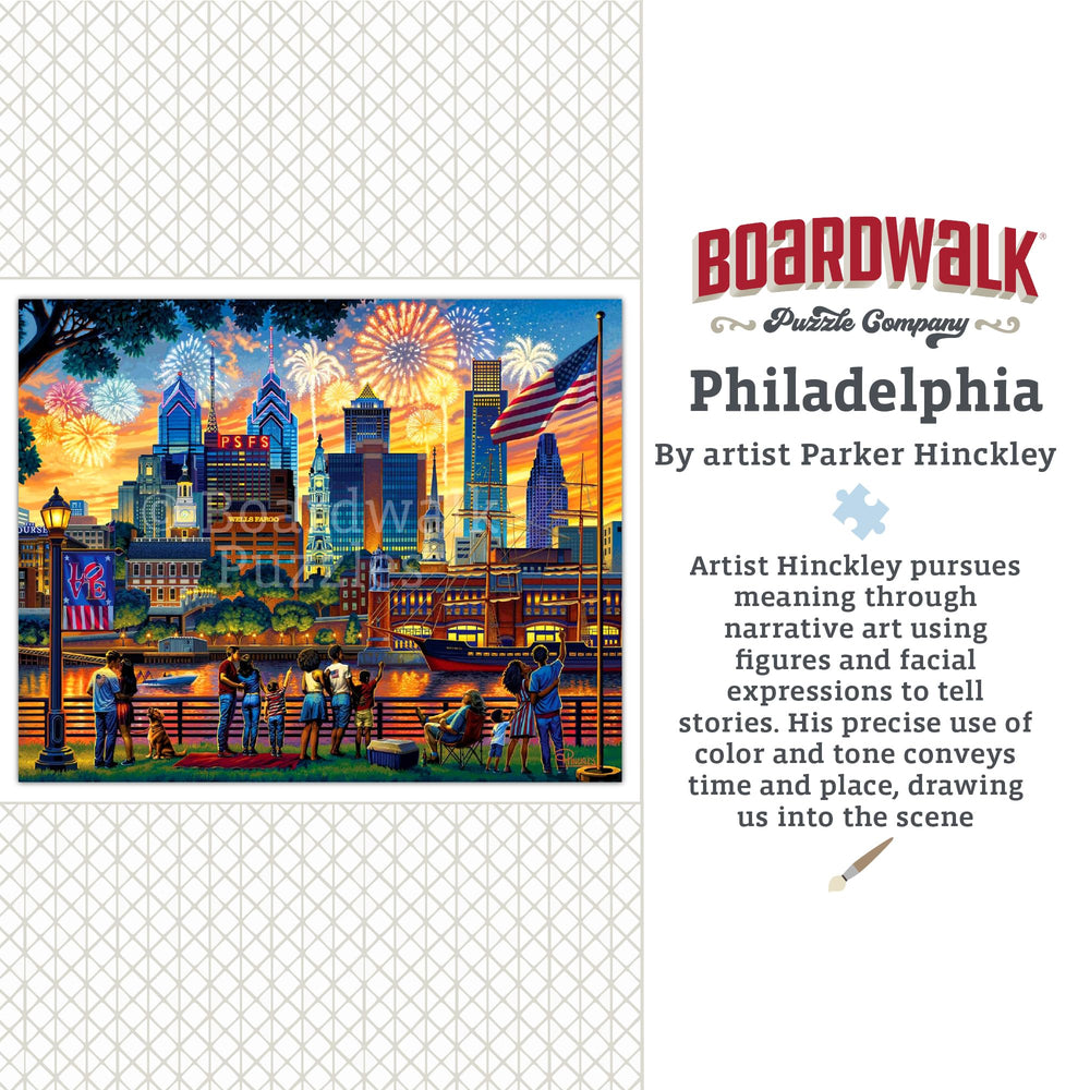 Boardwalk Puzzles Philadelphia magnetic-closure box for safe storage