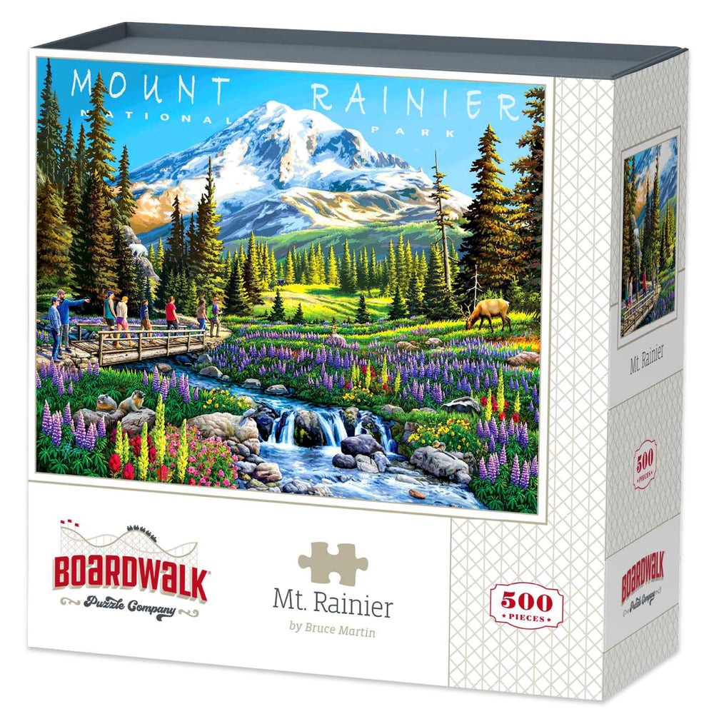 Boardwalk Puzzles Bruce Martin art closeup showcases vibrant details for collectors