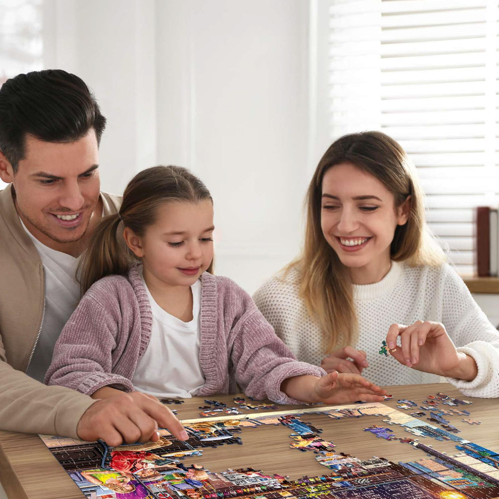 Boardwalk Puzzles Coffee Shop puzzle box with magnetic closure for display
