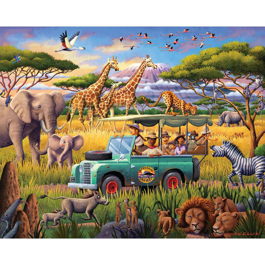 Boardwalk Safari Expedition puzzle box front, premium packaging.