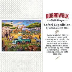 Boardwalk Safari Expedition magnetic-closure box preserves puzzle condition.