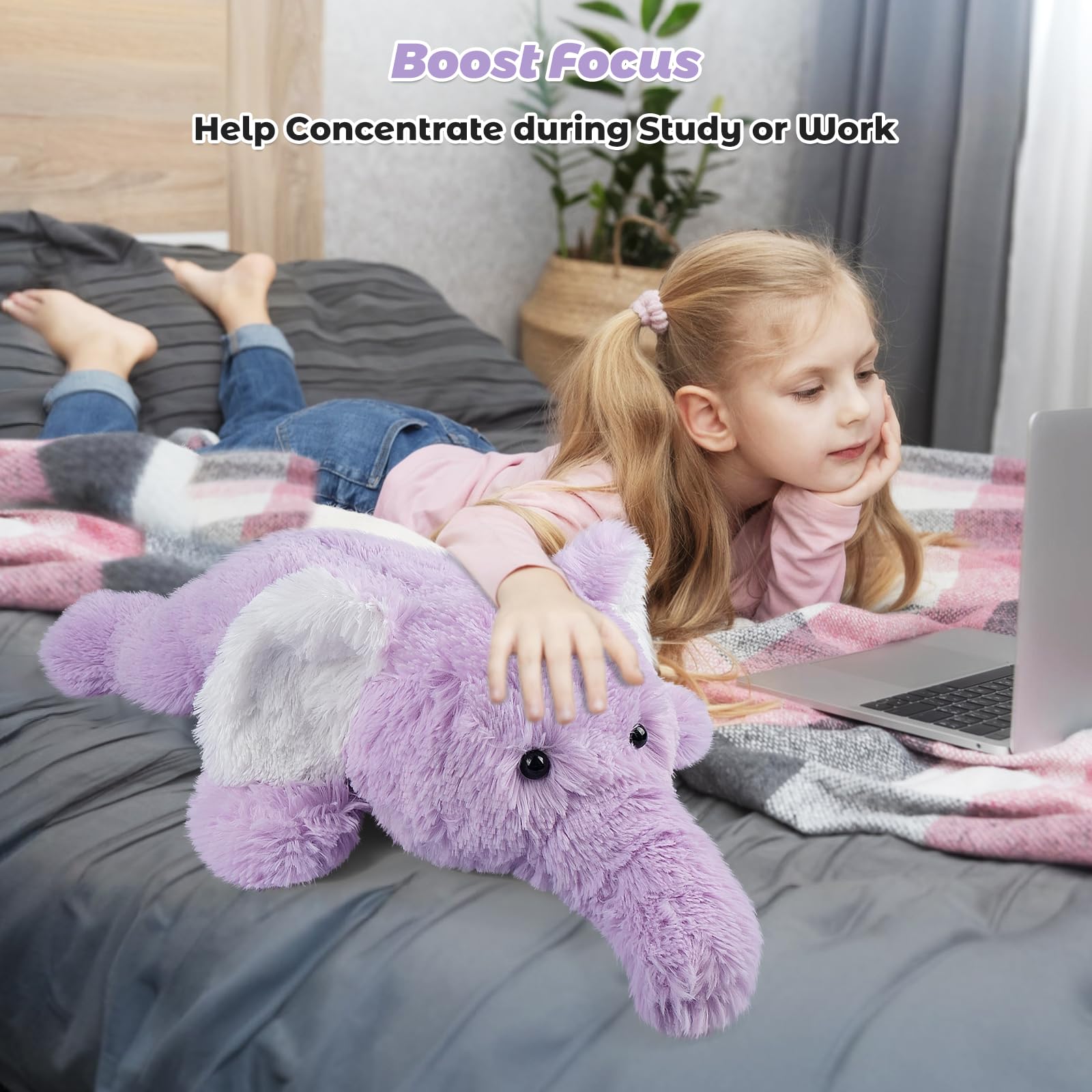 Hand-washable outer cover on Bobbie & Laxi elephant plush
