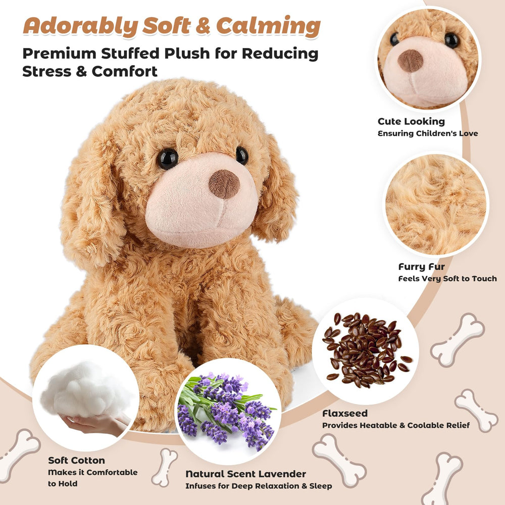 Bobbie and Laxi freezable dog plush cooling pad for swelling relief and calm moments.