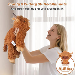 Bobbie & Laxi Highland Cow removable ceramsite bag for adjustable weight.
