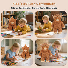 Bobbie & Laxi Highland Cow size-24in presents a large cuddle companion.