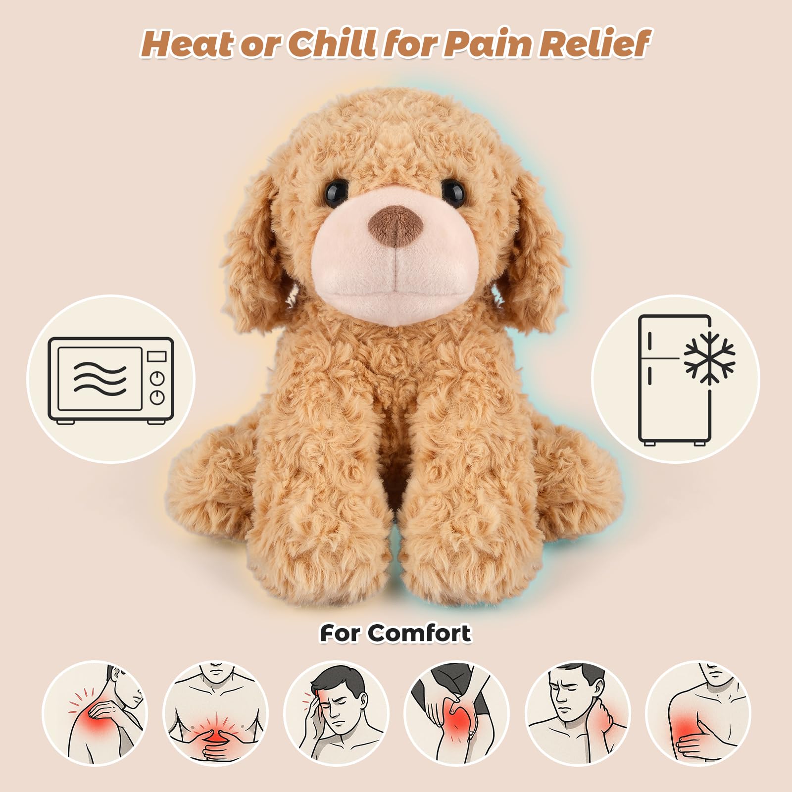 Bobbie and Laxi portable comfort plush sized 8.27 inches for on‑the‑go calm.