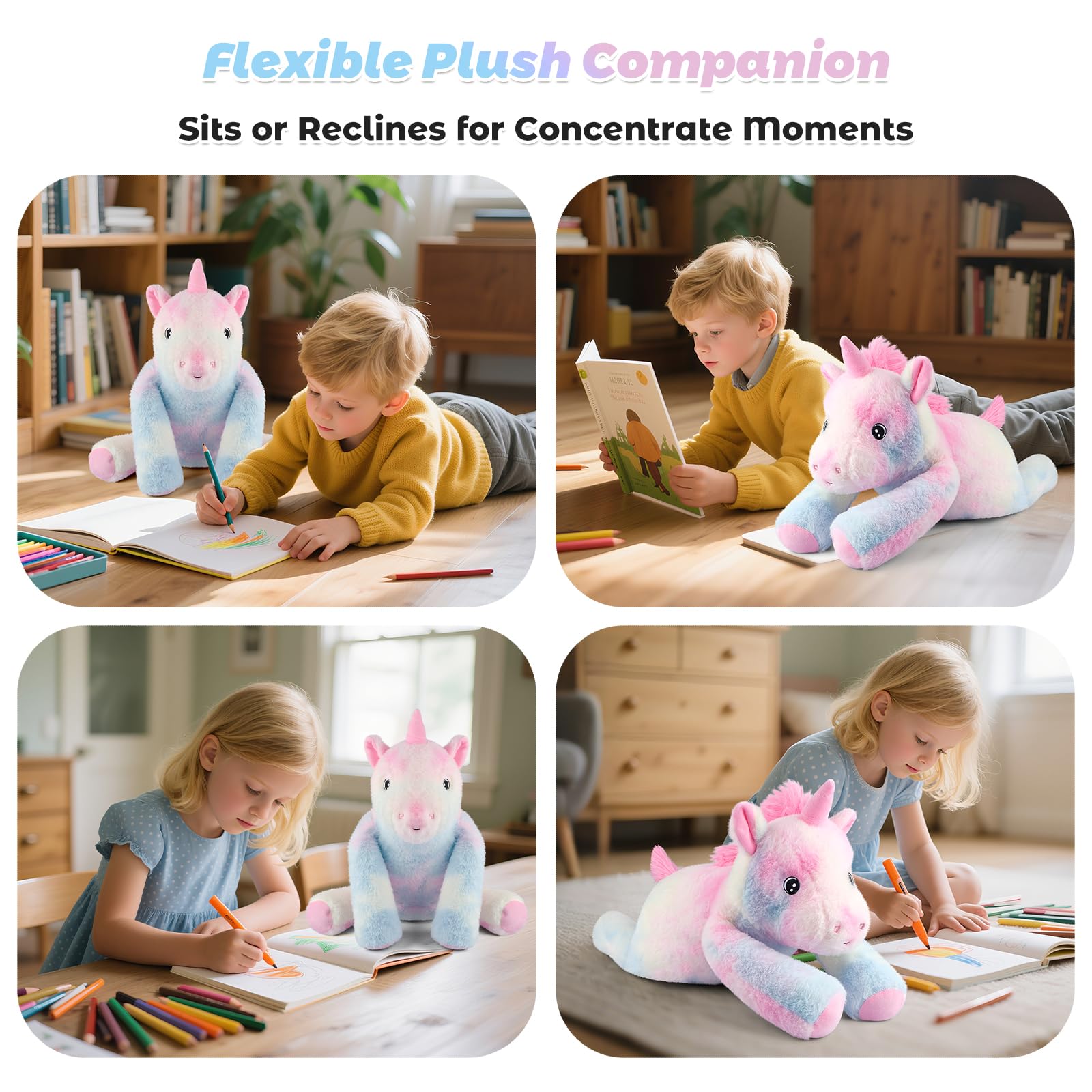 Bobbie & Laxi weighted unicorn is portable for travel