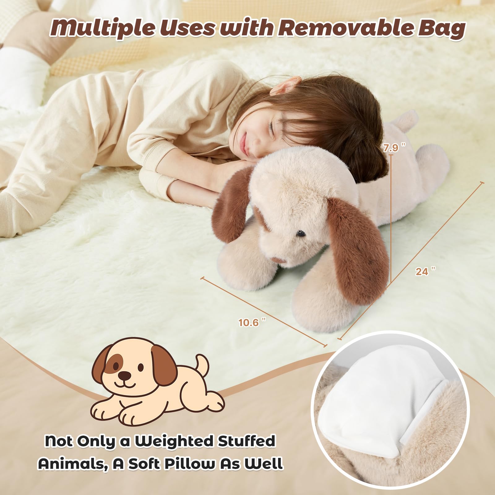 Bobbie & Laxi plush with removable ceramsite bag for easy care.