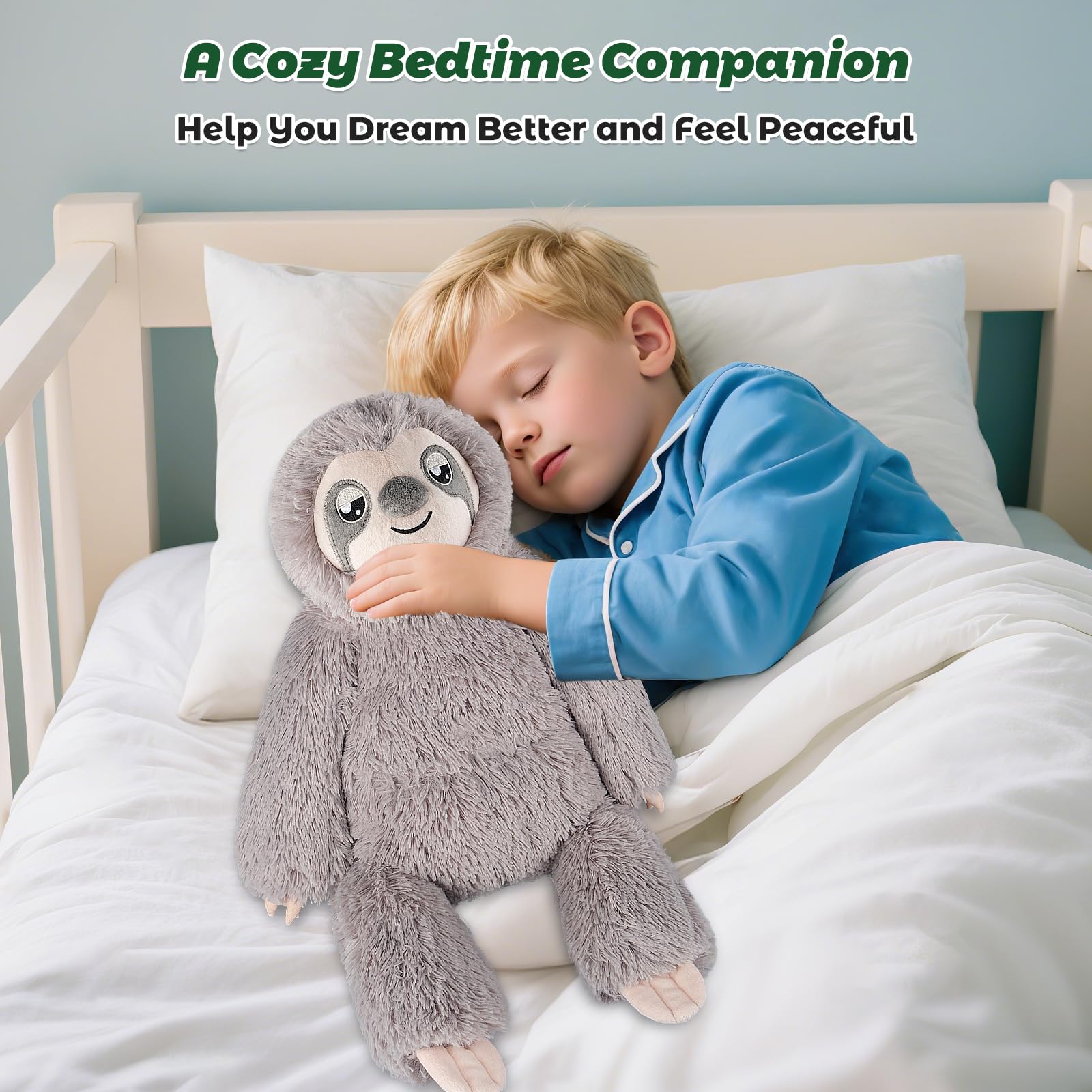 Compact, portable Bobbie & Laxi sloth travels easily for on-the-go comfort