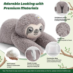 Bobbie & Laxi weighted sloth in a laying pose offers cuddly nap comfort
