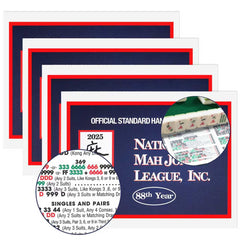 BOBOFISH mah jong 2025 cards cover with official revision for year-round play.