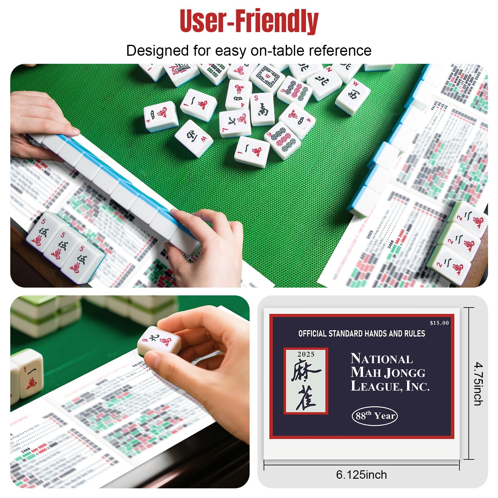 BOBOFISH mah jong 2025 cards large-size design aids easy viewing.