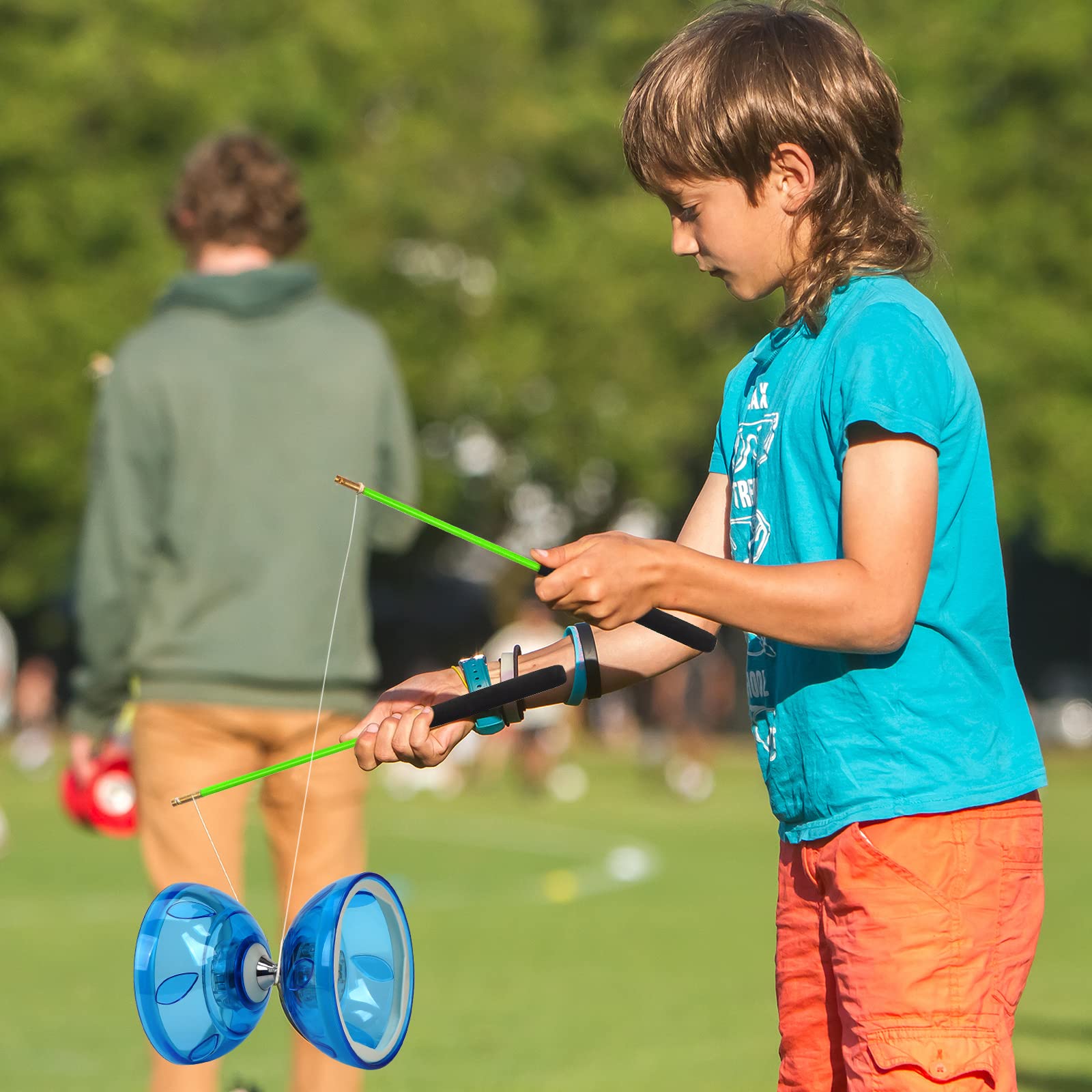 BodyRhythm blue diabolo set supports kids and adults in tricks