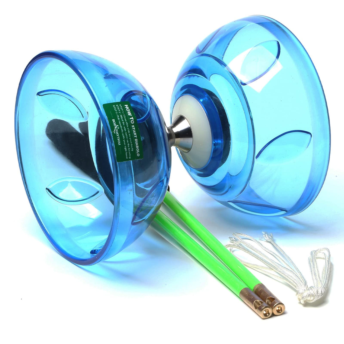BodyRhythm five bearings diabolo blue with stable rotation for beginners