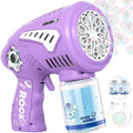 Boerfmo rechargeable bubble gun front view ready for play with big bubbles