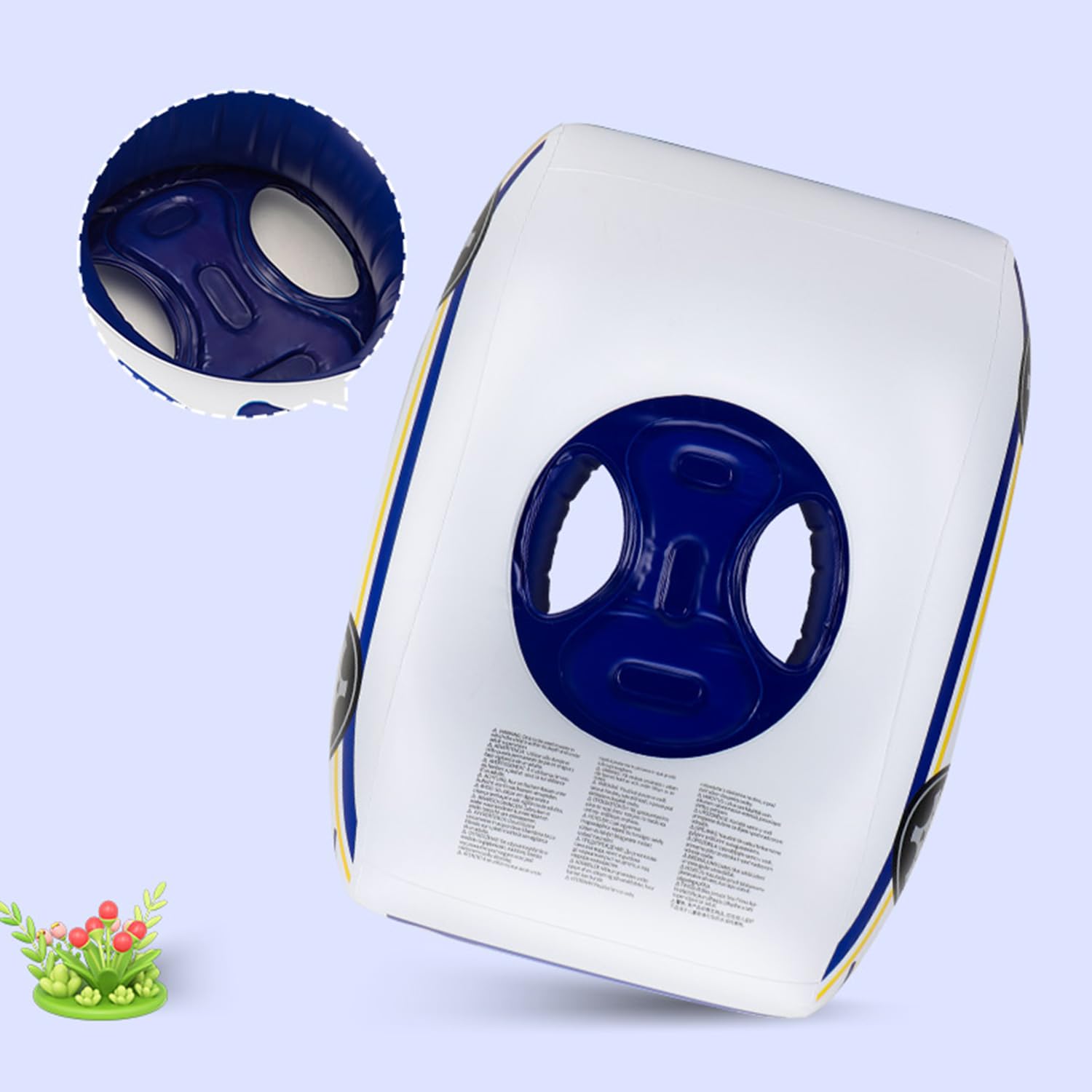 BOffer blue-white float with side wideners helps little one stay seated