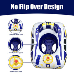 BOffer infant float features steering wheel to encourage interactive water fun in shallow pools