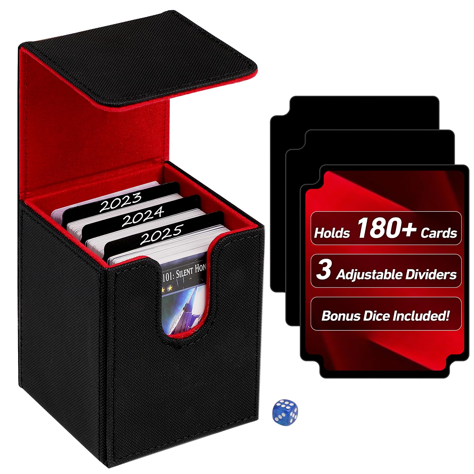 Bofoho 180+ Card Box with magnetic closure protects your deck during travel and transport.