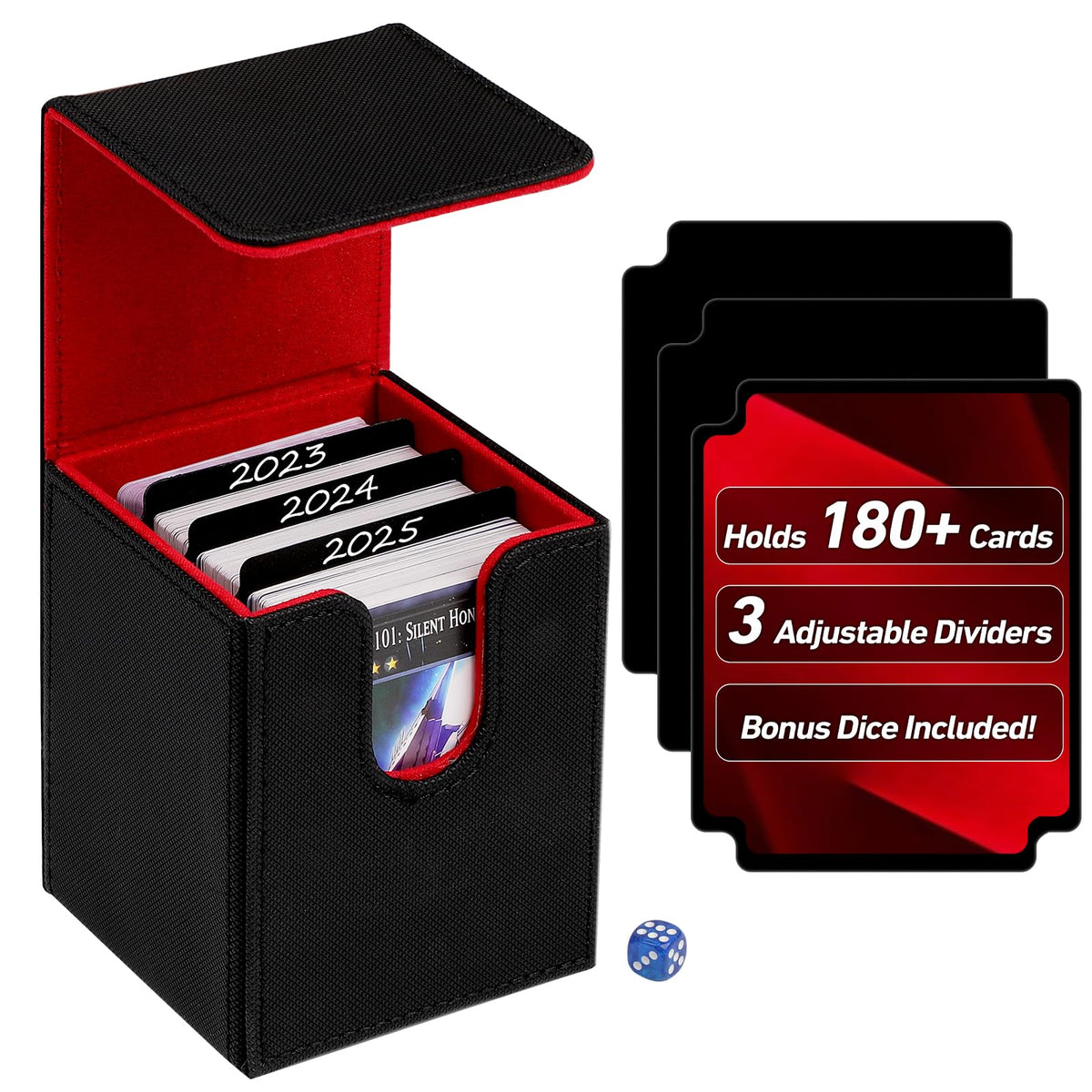 Bofoho 180+ Card Box with magnetic closure protects your deck during travel and transport.