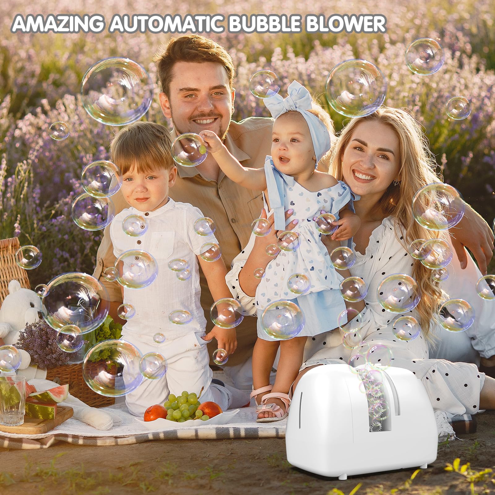 BOHIYAHOO bubble machine used by children and adults together