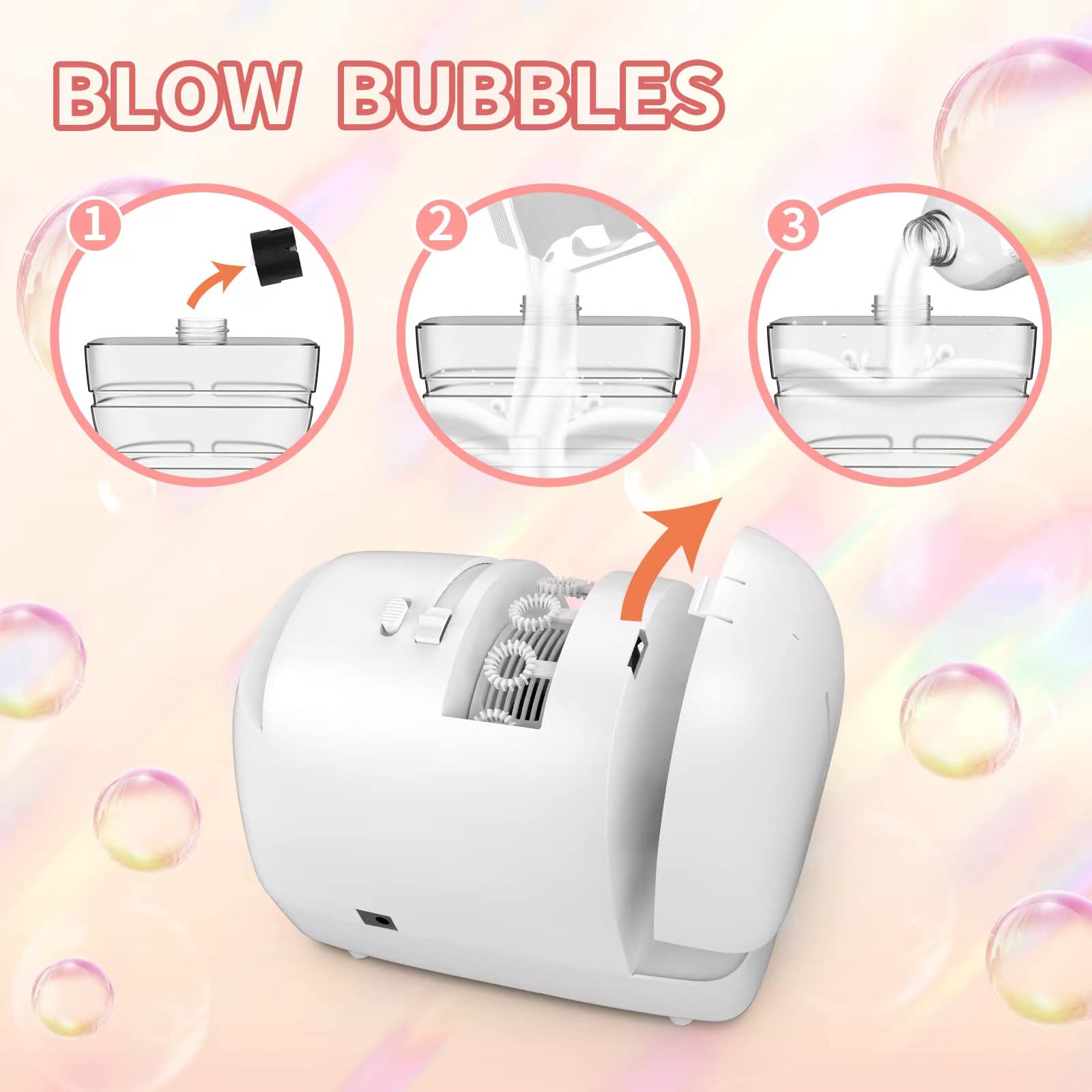 BOHIYAHOO bubble machine safety design for kid-friendly play