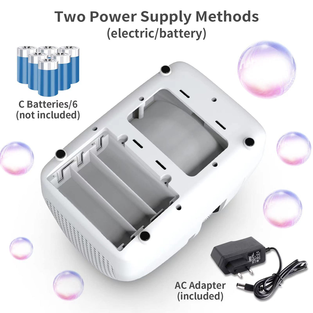 BOHIYAHOO bubble machine tilt nozzle showing versatile output