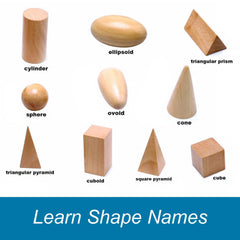 BOHS Geometric Solids Square Pyramid for shape naming practice with stable base