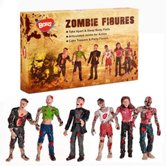BOHS zombie action figures front view, 4-inch poseable toys for imaginative play.