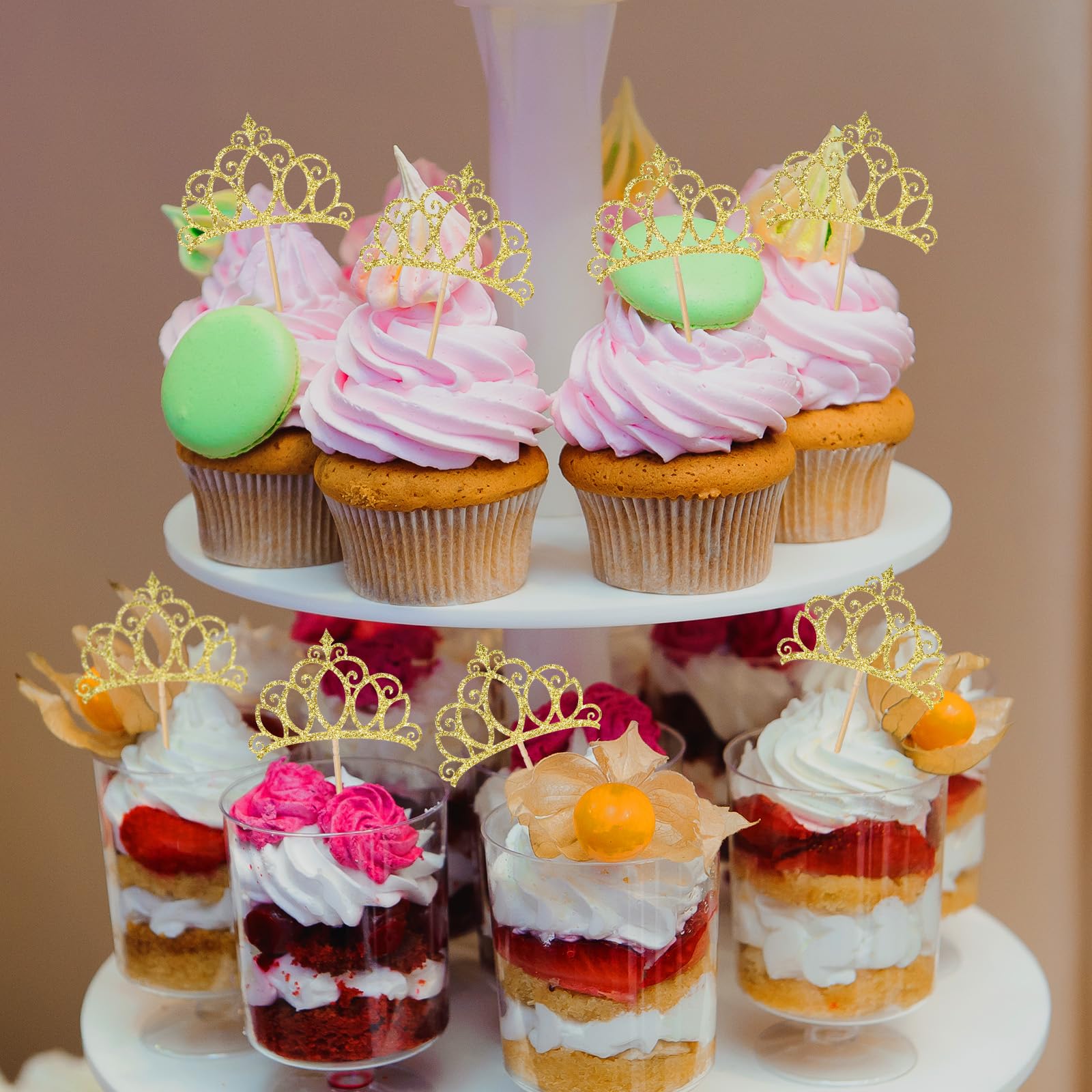 BOHUIZ cupcake toppers come preassembled for quick dessert decorating.