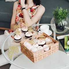 BOHUIZ durable cardstock toppers with bamboo sticks for desserts.