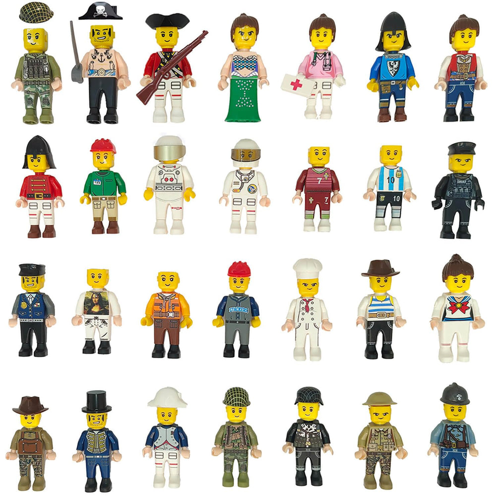 BOIWEX 50pcs mini figures with detailed weapons for imaginative play