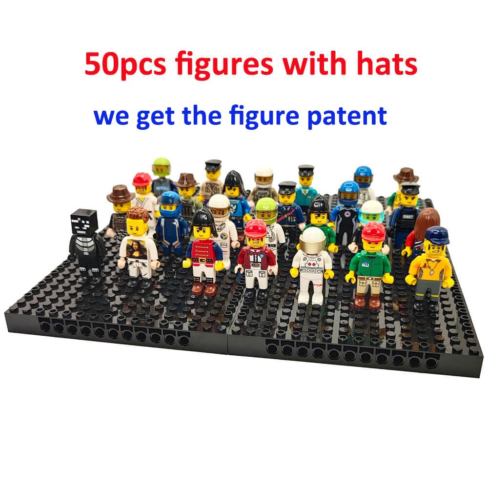 BOIWEX baseplate compatibility with classic minifigures for easy setup