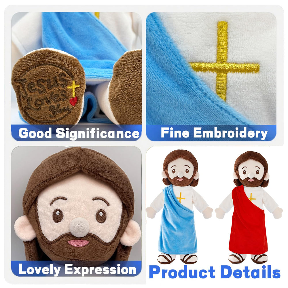 BOKUFLY cross embroidery on robe reinforces symbol of faith.