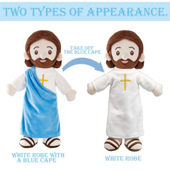 BOKUFLY Jesus plush stands at 14.2 inches for easy hugs.