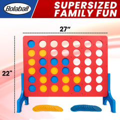 Bolaball extralarge 4-in-a-row backyard play area invites easy, quick competition.