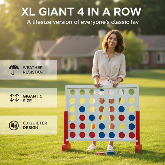 Bolaball four-in-a-row wide setup for spacious play indoors or outdoors