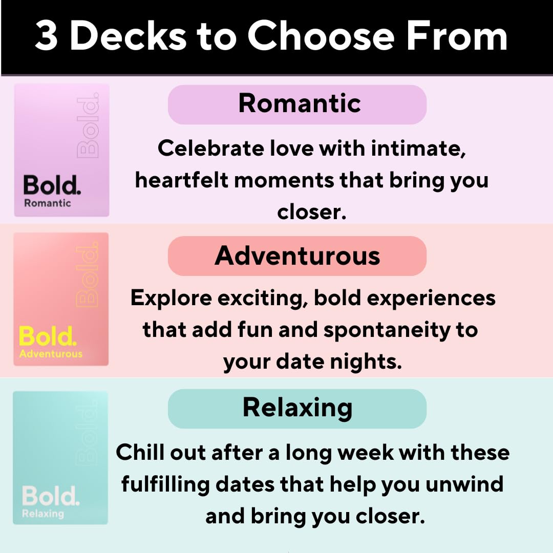 Bold date ideas cards couple enjoying indoor date night with clue-guided plan