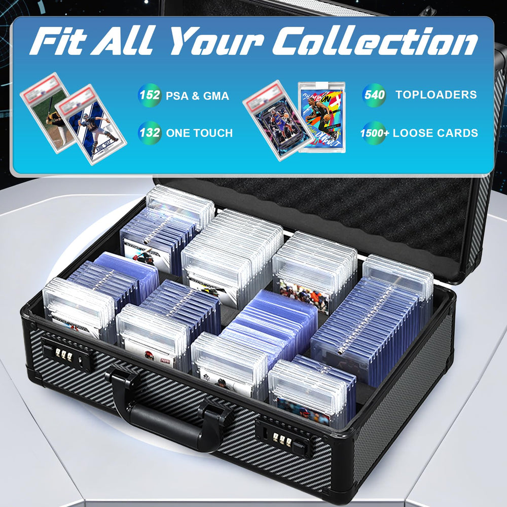 boldblox four-row tray with foam dividers enables quick access to cards.