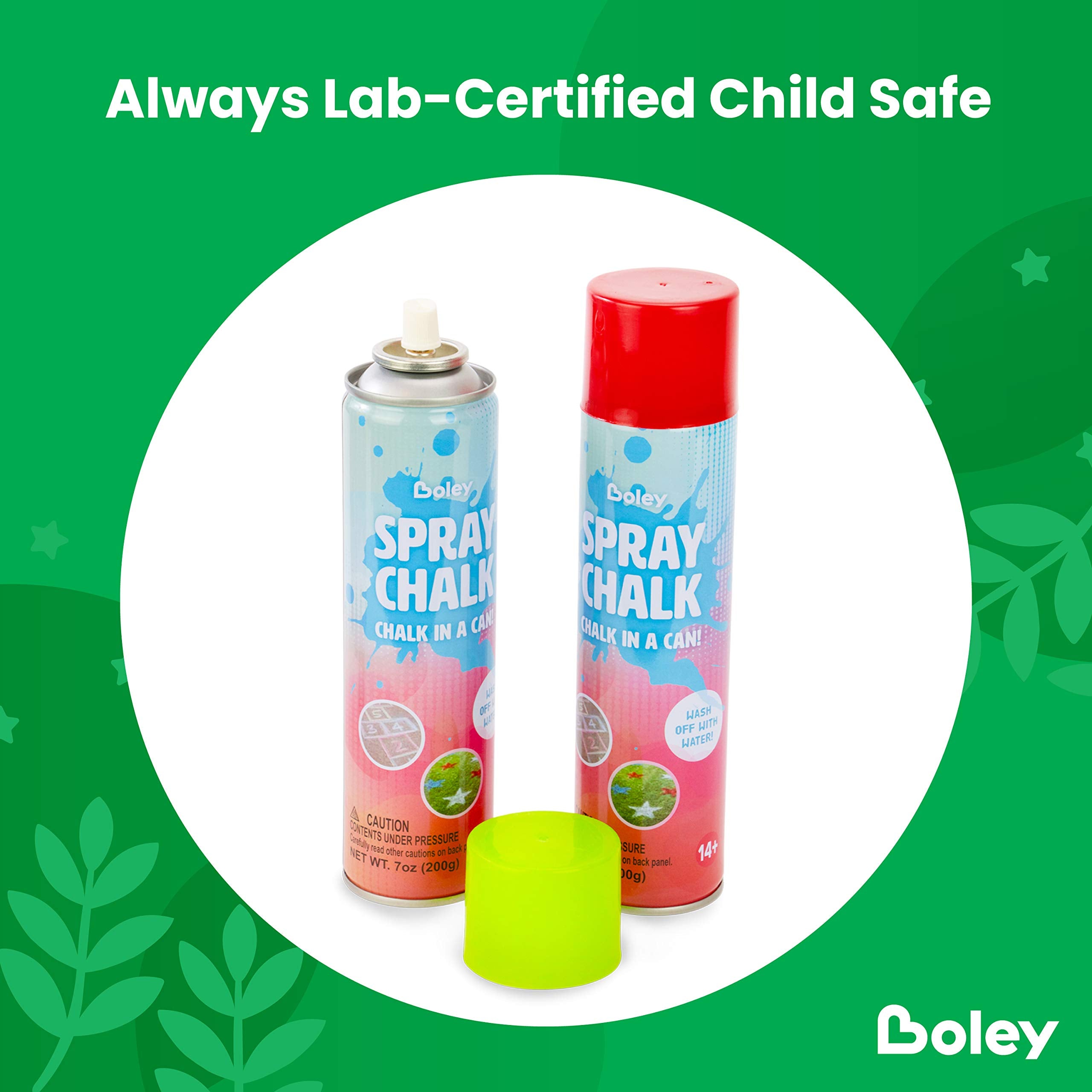 Boley Spray Chalk orange eight-pack provides quick outdoor markers on concrete or snow.