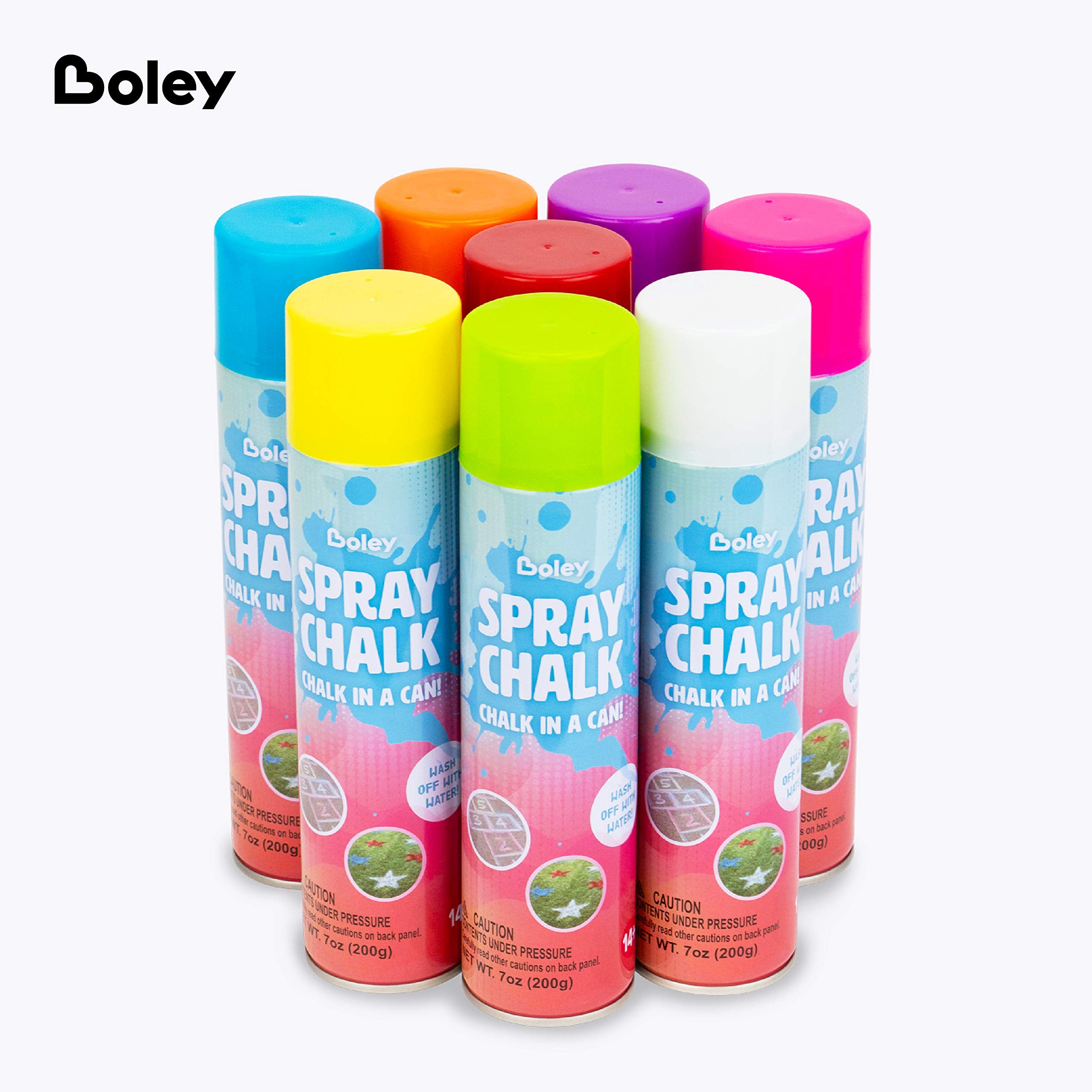 Boley Spray Chalk pink eight-pack enables temporary sidewalk murals for teens.