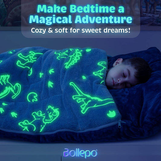 Bollepo kids sleeping bag soft interior for cozy nights at home