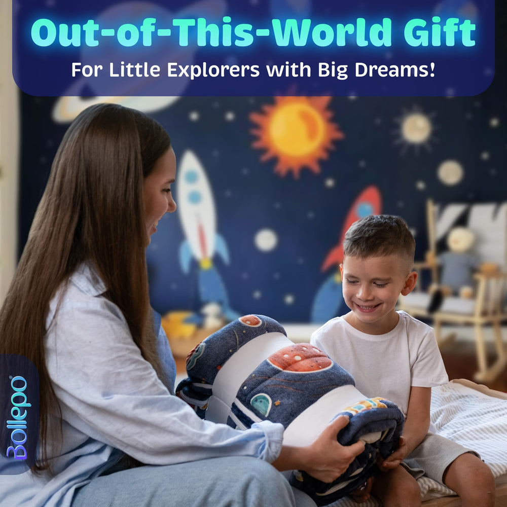 Ideal gift idea: Bollepo space sleeping bag for birthdays or holidays.