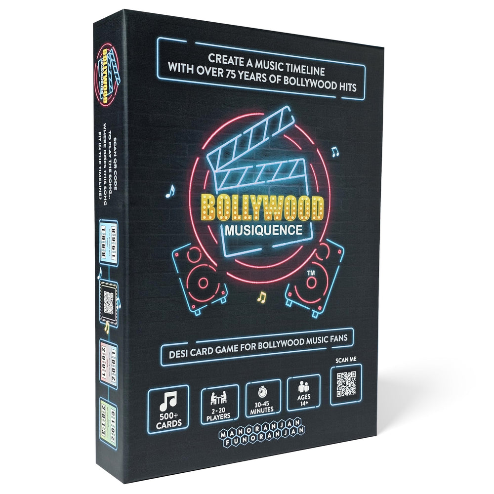 Bollywood Musiquence game cover with vibrant artwork for lively party nights
