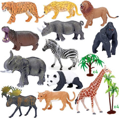Bolzra animal figurines closeup showcases durable ABS with safe colors.