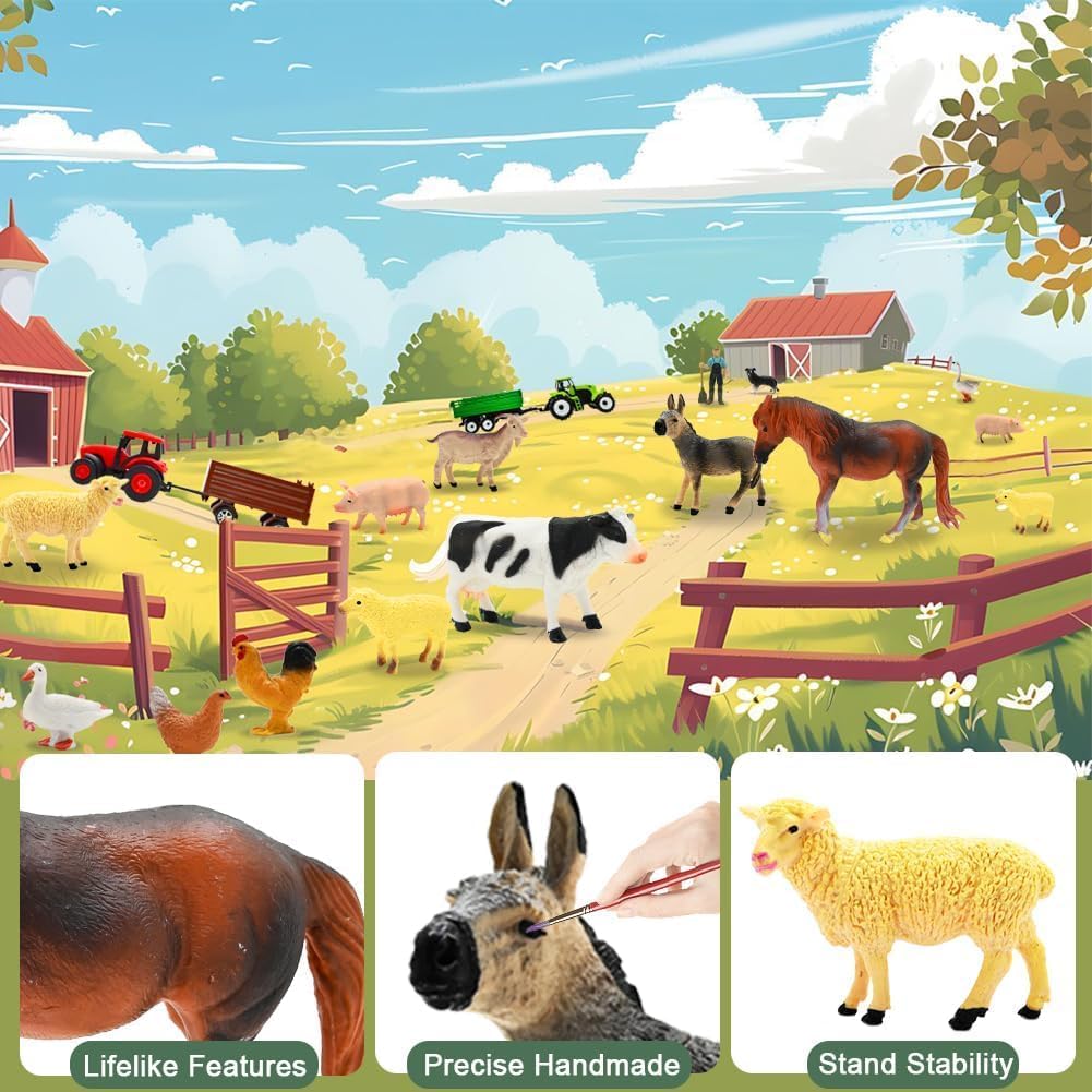 Bolzra farm fence and tree accessories for creating barnyard landscapes.