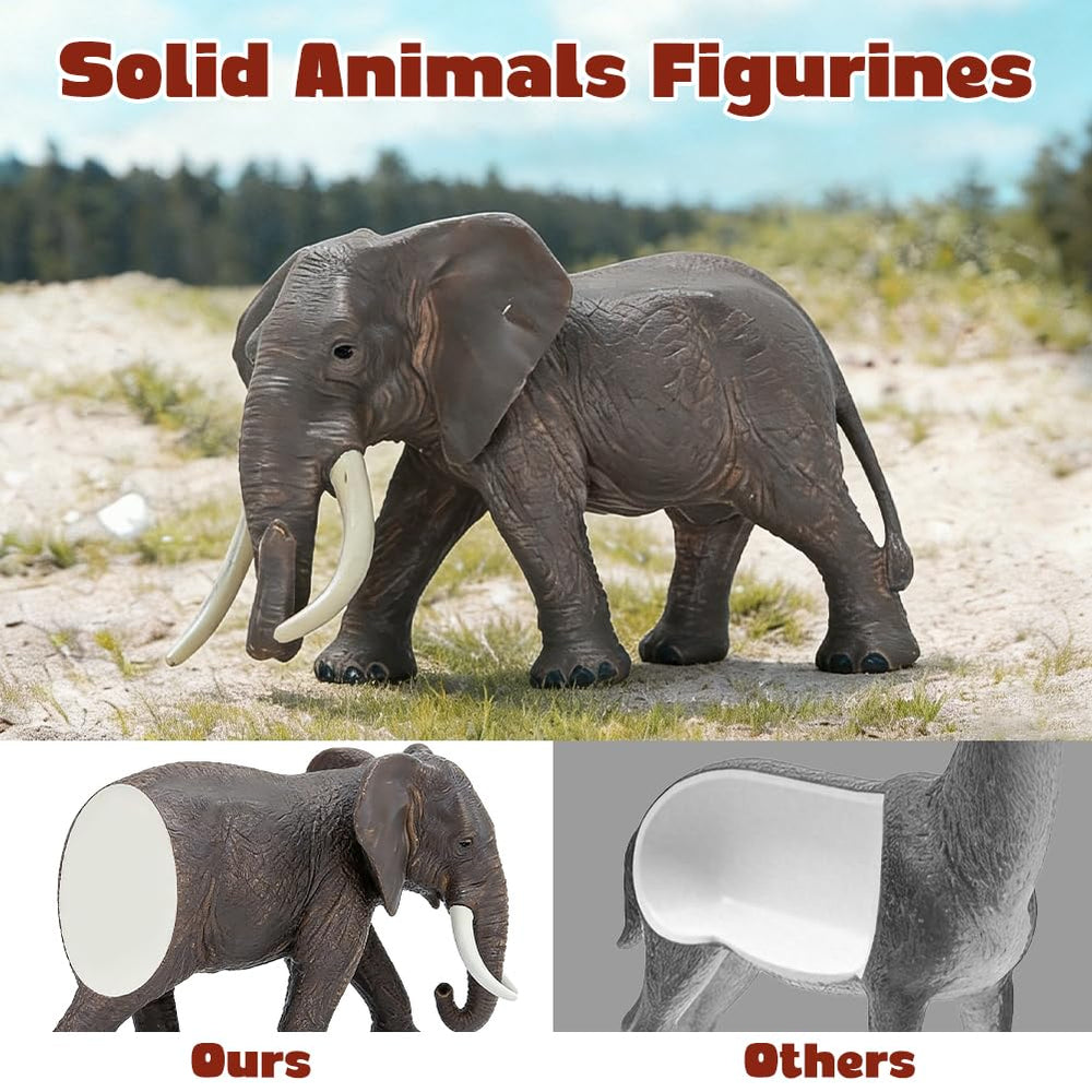 BOLZRA safari elephant figurine supports storytelling and fine motor skills